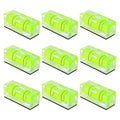 9pcs Small Bubble Spirit Level, Square Bubble Level Mini Magnetic Spirit Measure Tool for Leveling Phonograph Turntable Camera Tripod Drill