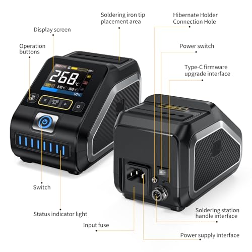 FNIRSI DWS-200 200W High Power Soldering Station Kit,2 Helping Hands