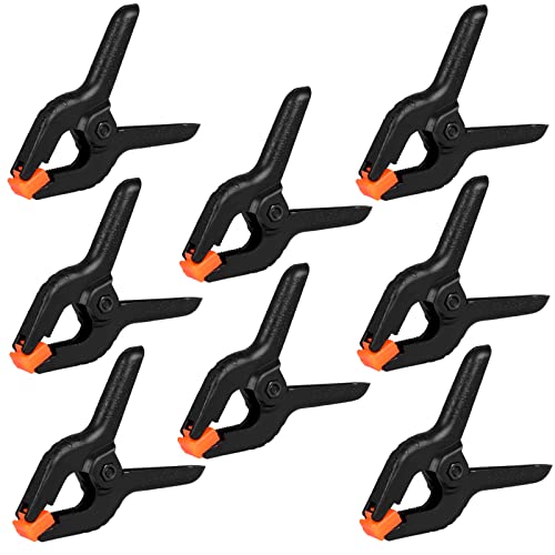 12 Pack Plastic Spring Clamps, 3.5inch Small Heavy Duty Clips for Crafts, Backdrop Stand, Woodworking, Photography Studios (Black) - size: 12 Pack,3.5inch