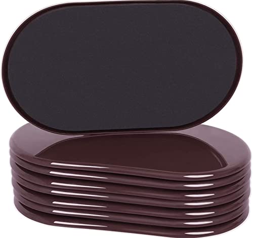 Ezprotekt Large Furniture Sliders for Carpet, 8Pcs Furniture Movers Sliders - color: Brown, size: 9 1/2" x 5 3/4"