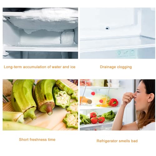 JSONO Refrigerator car sunroof Drainage Internal Long Hose Nylon Spring Fridge Drain Hole Dredging Tool Bendable Frozen Water Clog Remover Cleaning Brush for Kitchen Drain Pipe(155+6cm)
