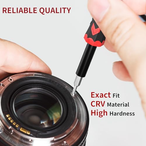 SHARDEN 59 in 1 Small Magnetic Precision Screwdriver Set With Case - color: Red