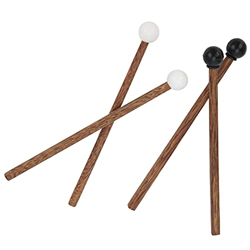 4Pcs Steel Tongue Drum Mallets with Soft Rubber Heads 6.5 Inch Gentle Mallets for Beginners Adults Practice and Healing Music