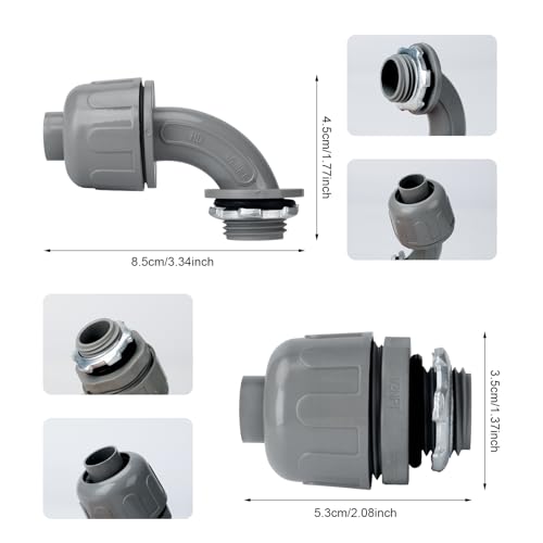 Electrical Conduit Kit 1/2" 4ft, AC Whip Kit, Liquid-Tight PVC Conduit - size: 1/2inch 4ft