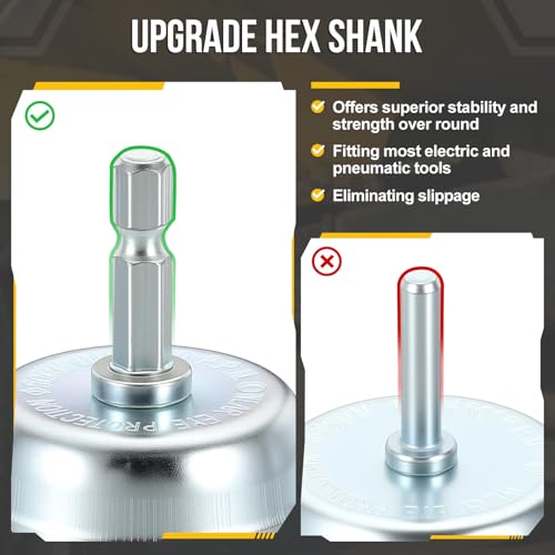 DTGN 3 Pcs Wire Cup Brush Set for Drill, 1/4 Inch Hex Shank - style: Hex Shank