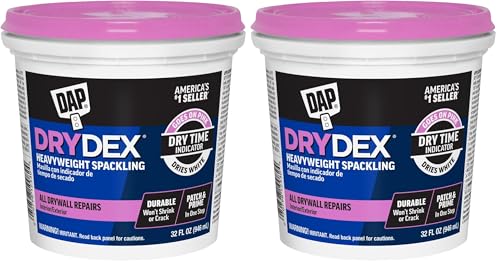 DAP DryDex Dry Time Indicator Spackling, Pink/White, 32 Oz (7079812330) (Pack of 2) - size: 1 Quart (Pack of 2)