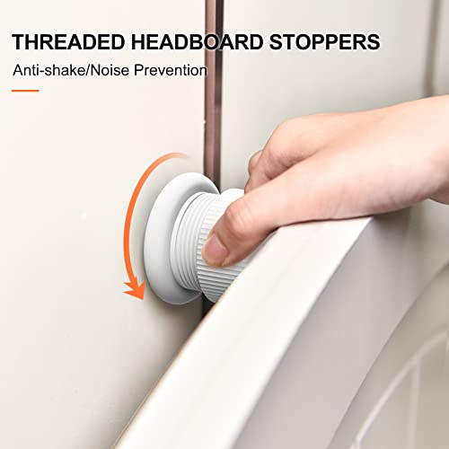 Adjustable Furniture Bed Risers 1.6-2.6 inch Durable Anti Slip-White 4 Pcs - color: White - 4 Pcs
