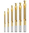 6PC Twist Drill Bit Set, 3-8Mm Titanium High-Speed Steel Drill Set for Machinists for Drilling Screwing Boring Carving Cutting Polishing Durable Plunge Drill Bits