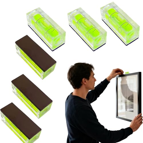 6Pack Magnetic Mini Bubble Level 10×10×29mm(0.39x0.39x1.14in) Small Leveler Tool - size: 6pcs 10x10x29mm