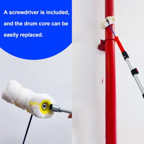 Mini Paint Roller Kit with 1 Frame, 16 Roller Covers & 1 Wrench. - color: 18 pcs