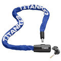 Titanker Bike Chain Lock with Keys, 3.3 Feet Security Heavy Duty Anti-Theft Bicycle Chain Locks for Bike, Motorcycle, Bicycle, Door, Gate, Fence, Grill (6mm, 8mm, 10mm Thick Chain) - color: Blue-6mm Chain