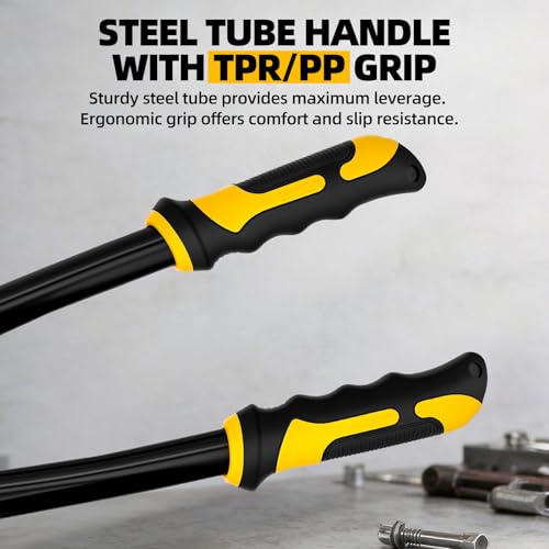 GRENPRO 18 Inch Heavy Duty Bolt Cutter, Chrome Vanadium, Anti-Slip Handle - style: 18" Bolt Cutter