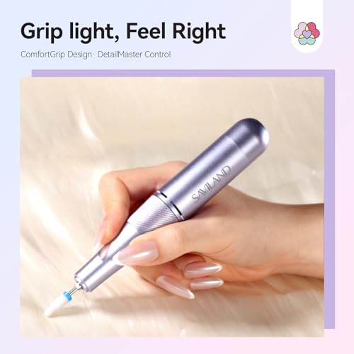 SAVILAND 50000RPM Electric Nail Drill Fast Removal for Acrylic Nail Techs - color: Purple Pro
