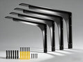 12 "x 7 " Shelf Support Bracket Heavy Duty, L Shelf Brackets ,max Load 300lbs, , Metal Brackets for Shelves, Counter Bracket ,Corner Brace,Pack of 4. - size: 12" x 7" (Supporting Bar)