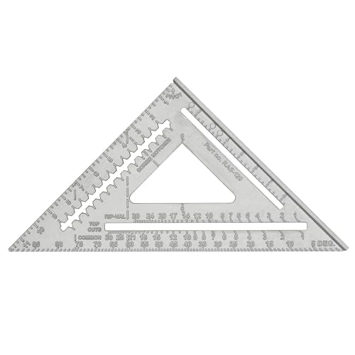 Johnson Level & Tool RAS-120 12" Johnny Square Aluminum Rafter, 12", Silver, 1 Square