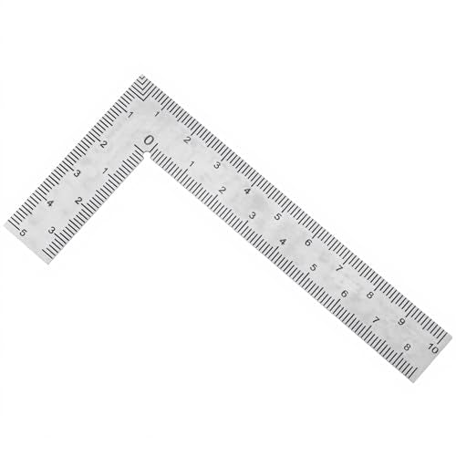 2×4 Inch Carpenter Square Tool Flat, Ymapinc Small Framing Square for Woodworking, Stainless Steel Metal L Ruler for Engineer, Carpenter Tools