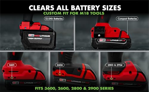 Magnetic Bit Holder for Milwaukee M18 Drill & Impact Driver - Open-Ended Pass-Through for Long Bits (Black) - Galactic Gadgets - color: Black