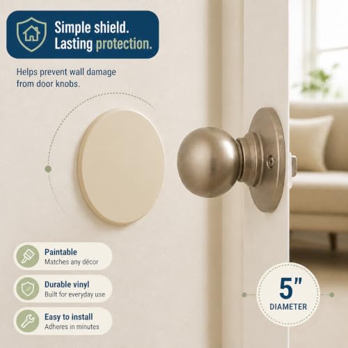 Prime-Line U 9268 5 In., Rigid Vinyl, Ivory, Self Adhesive Wall Protector (Single Pack) - color: Ivory