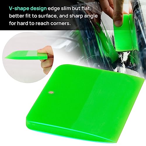 NEWISHTOOL Magnet PPF Squeegee Kit Paint Protection Film Installation Tools - color: Green