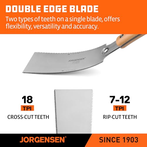 JORGENSEN RYOBA 7 Inch Double Edge Japanese Pull Saw