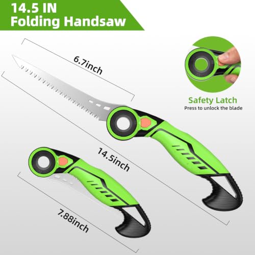 AIRAJ 6.7" Pruning Saw,Folding Saw with SK5 Steel Blade,Fine Tooth Hand Saw - size: 6.7 Inch