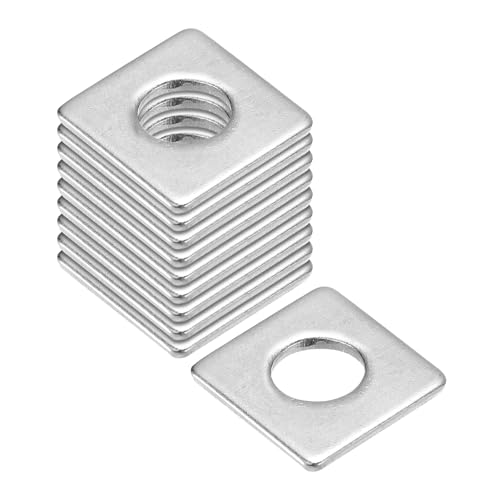 uxcell Square Washer, 25Pcs M8x20x20x2mm 304 Stainless Steel Square Plate Washers Flat Pad Spacer Gasket for Hardware Fastener - size: M8x20x20x2mm