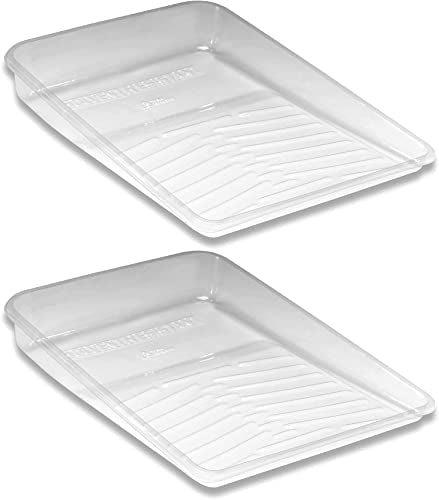 Wooster 2-Pack R406-11 Deluxe Tray Liner, 11-Inch, Clear, Polyethylene Terephthalate (PET), Standard, Tray Liner