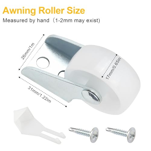 901032 RV Awning Door Roller Wheel Compatible with Carefree Track, Camper Screen Door Shade Parts, Travel Trailer Awning Replacement,Camper Canopy Roller Protector, Disc