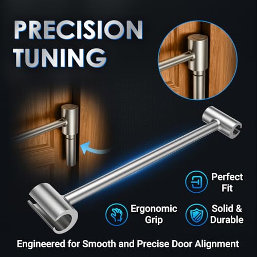 Hinges Gap Adjusting Wrench, Door Hinge Repair Tool, Upgraded Steel Double-ended Door Hinge Repair Wrench, Heavy-duty Door Hinge Adjustment Tool for Standard Round Bolts (0.748-0.99in) - size: 0.748-0.99in (1-pack)