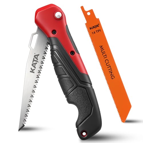 KATA 2-in-1 Folding Hand Saw with Interchangeable Multi-Cutting Blade - color: 2in1