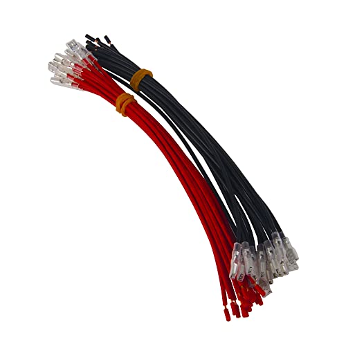 30Pcs Female Spade Crimp Terminal with Insulating Sleeve Quick Connectors Wire Splice Assortment Kit (4.8mm) - size: 4.8mm