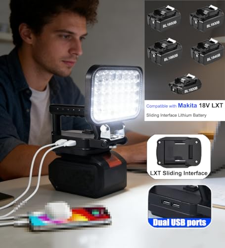 35W 9000LM Cordless LED Work Light (Battery Not Included)