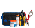 Jonard Tools TK-283 Fiber Cleaning Kit with Kevlar Cutting Shears, 3 Hole Fiber Stripper, Cleaning Fluid, Dry Wipes, and Carrying Case - style: Fiber Cleaning Kit