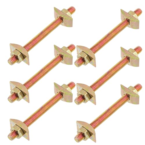 6 Pcs Countertop Connector Bolts, M8x100mm Joint Fasteners, Furniture Fastening Connectors, Drawbolt/Bed/Butcher Block Joint Connector Kit,Miter Draw Bolt Countertop Flip Connectors