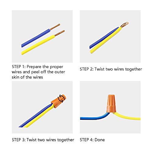 240 Pcs Electrical Wire Connectors Screw Terminals - Twist Nuts Caps Wire Connection, Spring Insert Assortment kit