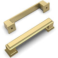 Amerdeco 10 Pack Brushed Gold Cabinet Pulls 3-3/4 Inch Hole Center Cabinet Hardware Solid Kitchen Cabinet Handles for Bathroom Drawer Pulls Dresser Pulls ZH0001 | Cabient Hardware Kitchen Cabinet Handles for Bathroom Drawer Pulls Dresser Pulls ZH0001 - co