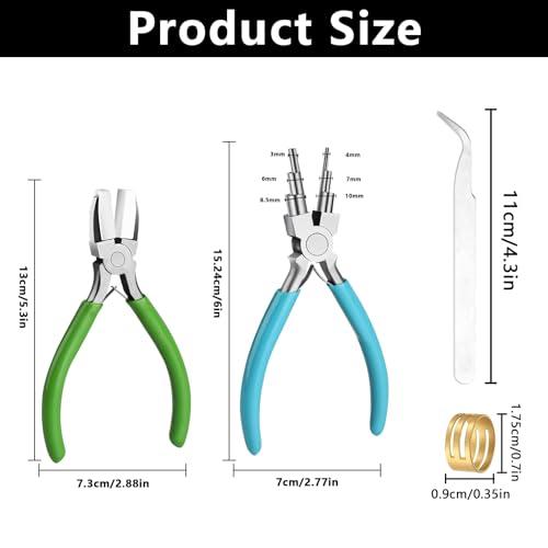 2 Pieces 6 in 1 Jewelry Pliers Jewelry Making Tool, Looper Pliers - style: 2pcs - 6 In 1 Wire Looping Pliers