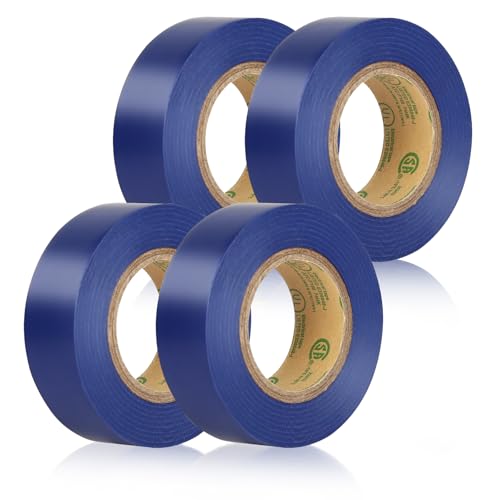 GEYYANG Blue Electrical Tape, 4 Pack - color: Blue