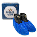 ShuBee Waterproof Shoe & Boot Covers Slip-Resistant Disposable for Plumbing Construction Floor Protection - 40 Pair - color: Light Blue