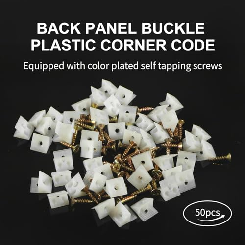 Drawer Reinforcement Repair Kit for Furniture Sagging Drawer, Fixing Repair Wedges, Brackets Plastic Angle Code Bracket Fastener(50PCS)
