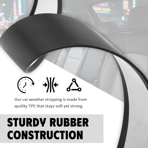 13.12Ft Car Window Seal Strip,Self Adhesive Car Window Weather Stripping Provides Reliable Sealing,Soft & Cuttable Cars Windows Trim Seal Strip for Vehicle Windows Edges