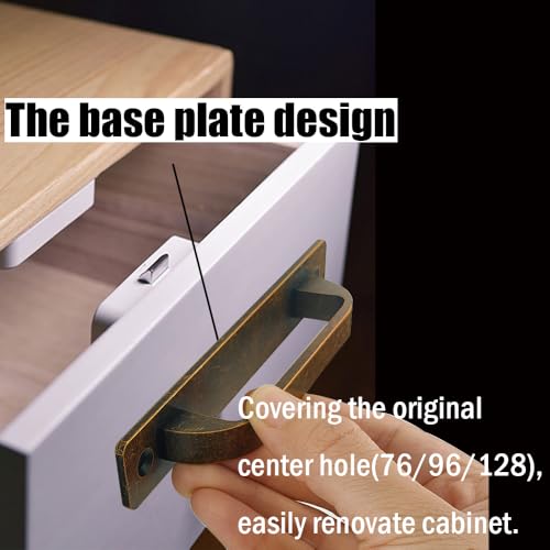 2 Pack 5 Inch 128 mm FlatCopper Cabinet Handles Aluminum Cabinet Pulls Drawer Pulls - color: FlatCopper, size: 5 Inch
