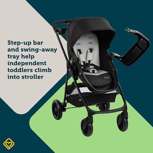 Safety 1st Grow and Go Flex 8-in-1 Car Seat Stroller Combo, Baby Stroller Travel Systems for Infants 4-30 lbs, Stroller and Carseat Combo Set, Night Rider - color: Night Rider