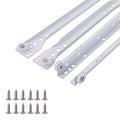 10 in. White Coated Steel Euro Bottom Mount Drawer Slides - size: 10 in