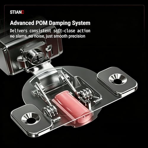 30 Pcs 1 1/4" Overlay Soft Close Cabinet Hinges 105° 3D Adjustable - size: 1-1/4"