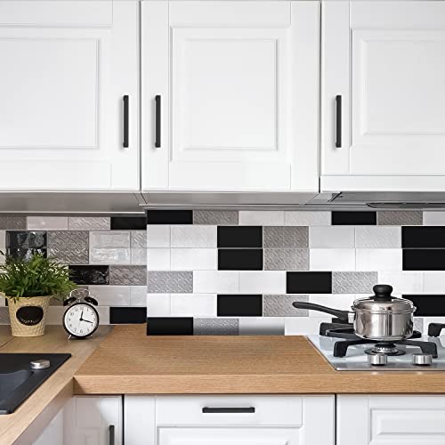 Ravinte Matte Black Kitchen Cabinet Handles 4 Inch Pulls 5 Pack - color: Matte Black, size: 4 Inches Hole Center