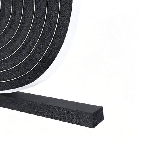 DGSL Foam Weather Stripping, 1/2" x1/2", 13Ft Door Window Seal Tape - size: 1/2In x 1/2In x 13Ft