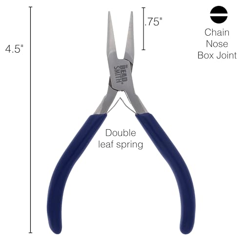 The Beadsmith Chain-Nose Pliers 4-1/2" Long - style: Chain Nose