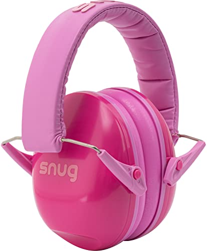 Snug Kids Earmuffs – Noise Reduction for Toddlers & Children – Adjustable, Lightweight, Foldable, Soft & Comfortable - color: Pink