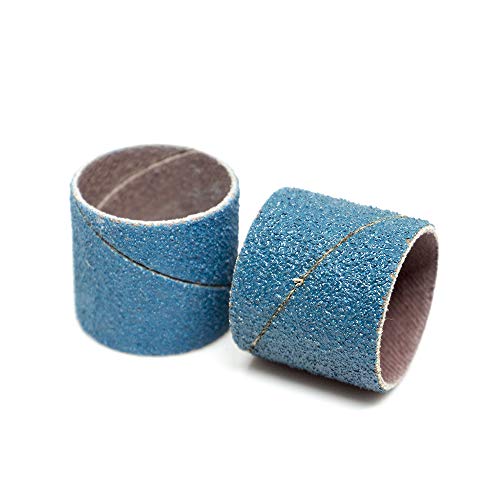 Benchmark Abrasives 1” x 1” Zirconia Sanding Bands, Spiral Bands Rotary Sander Attachment for Drill & Die Grinder, Metal Polishing Sanders for Woodworking - Sander Tool (10 Pack), 80 Grit - style: 80 Grit